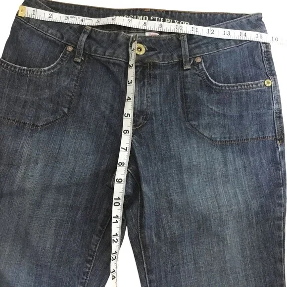 Vintage MOSSIMO Low Rise Grunge Bootcut Denim Jeans Blue Gray Wash Sz 11 READ - Picture 3 of 5